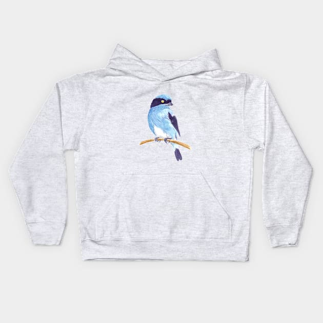 Blue bird Kids Hoodie by katerinamk